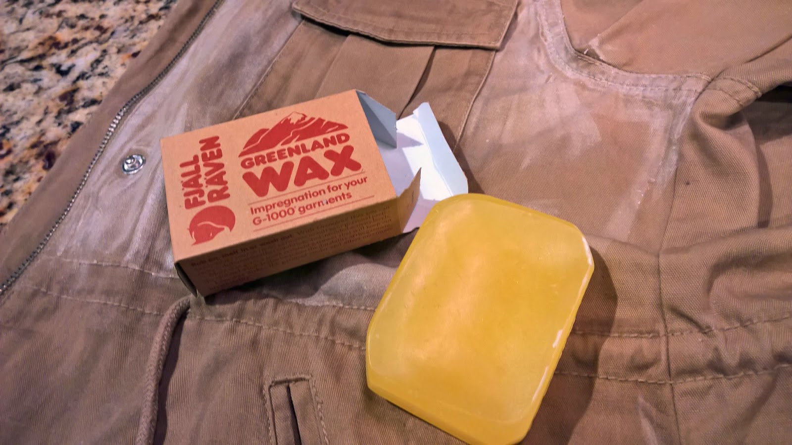 waxing an unwaxed cotton jacket